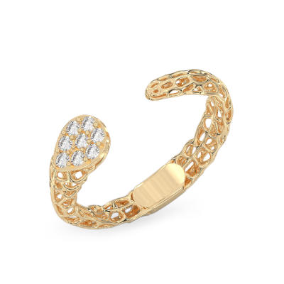 Acropora Coral Ring From Yellow Gold copy