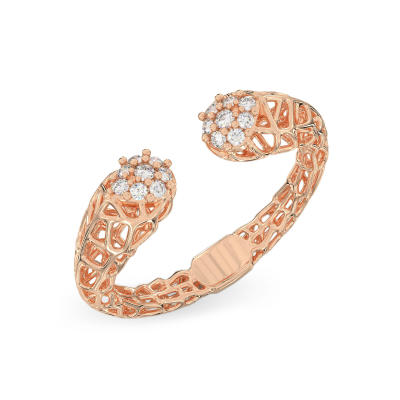 Acropora Coral Ring From Rose Gold