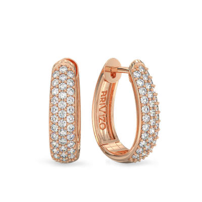 Chic Dangling Rose Gold Earrings With Zircon