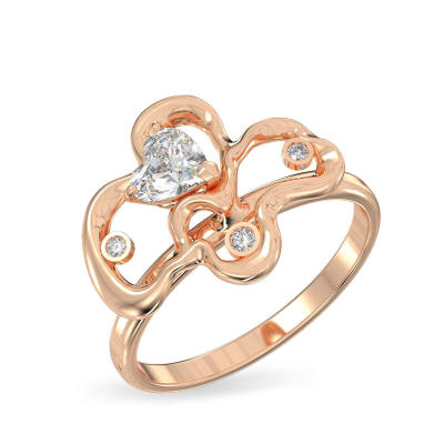 Corylus Shape Rose Gold Ring
