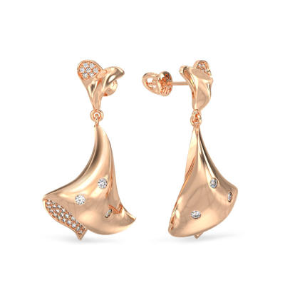 Dancing Rose Gold Earrings