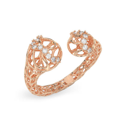 Mystic Coral Ring From Rose Gold