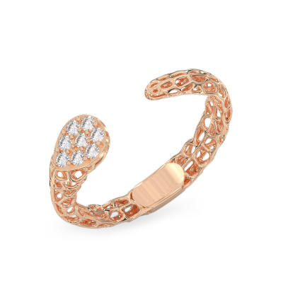 Neat Coral Ring From Rose Gold