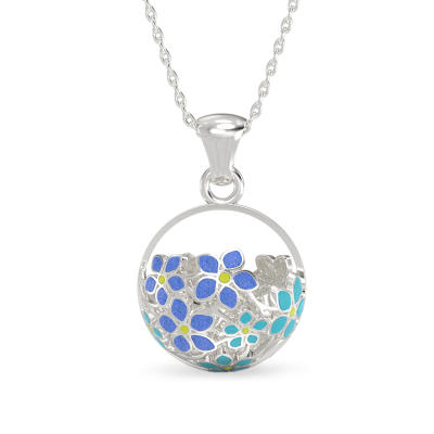 Forget-me-not Silver Pendant