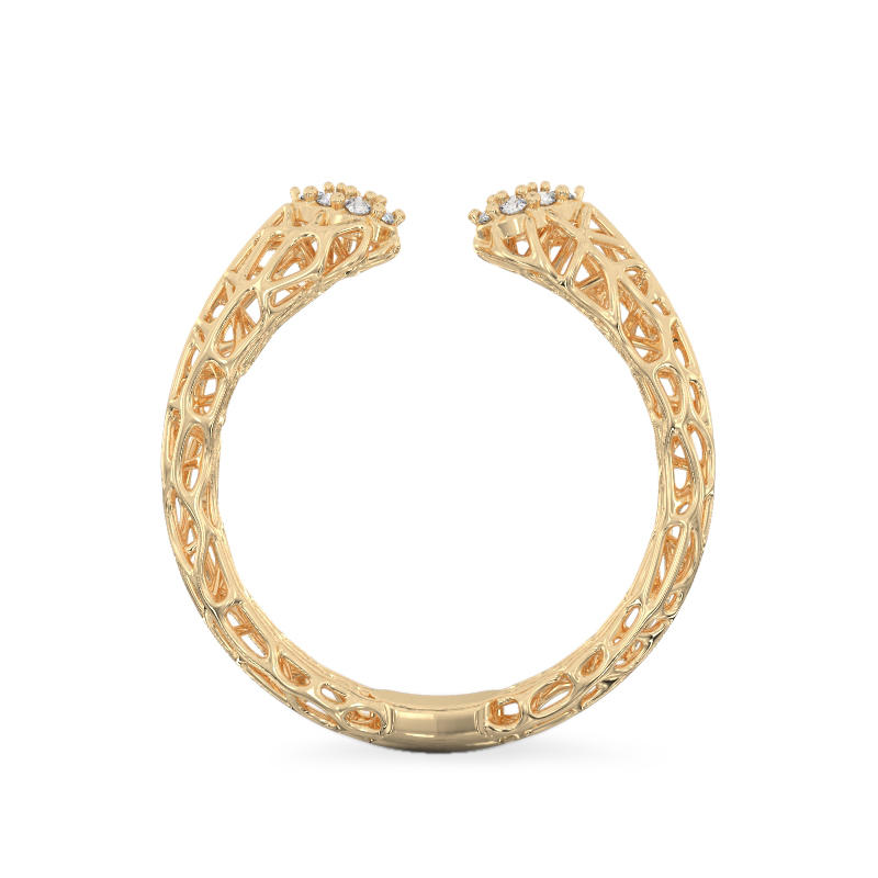 Acropora Coral Ring From Yellow Gold
