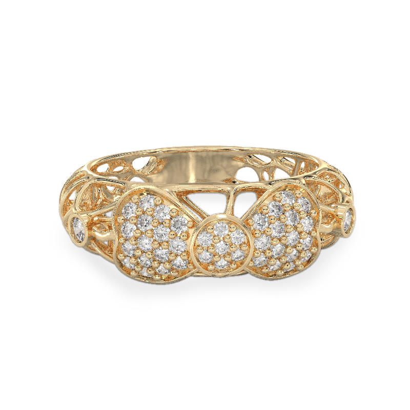 Bow Yellow Gold Ring2