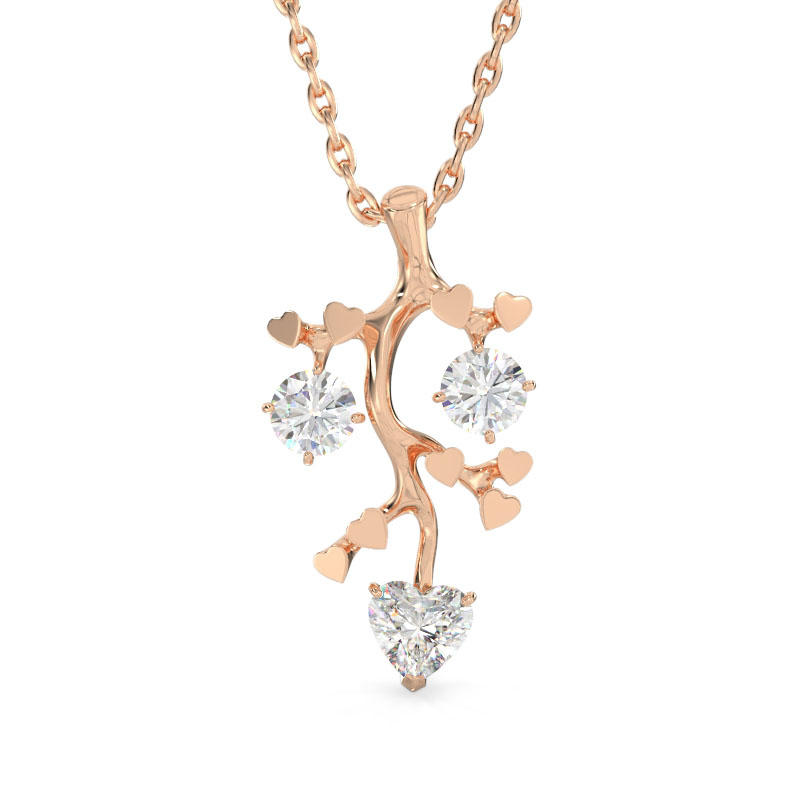 Branch Pendant from Rose Gold