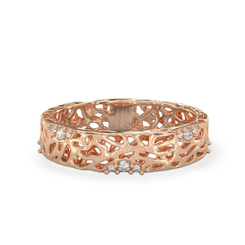 Charming Coral Ring From Rose Gold2