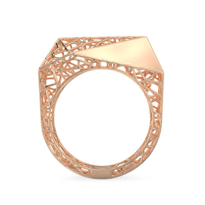 Charming Spider Web Rose Gold Ring3