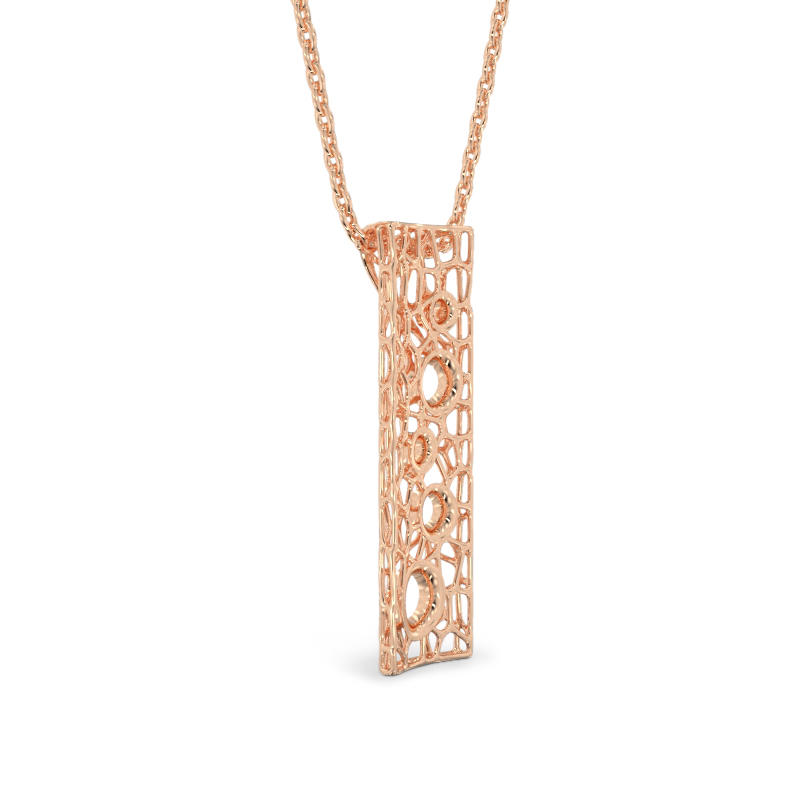 Coral Bubbles Pendant From Rose Gold2