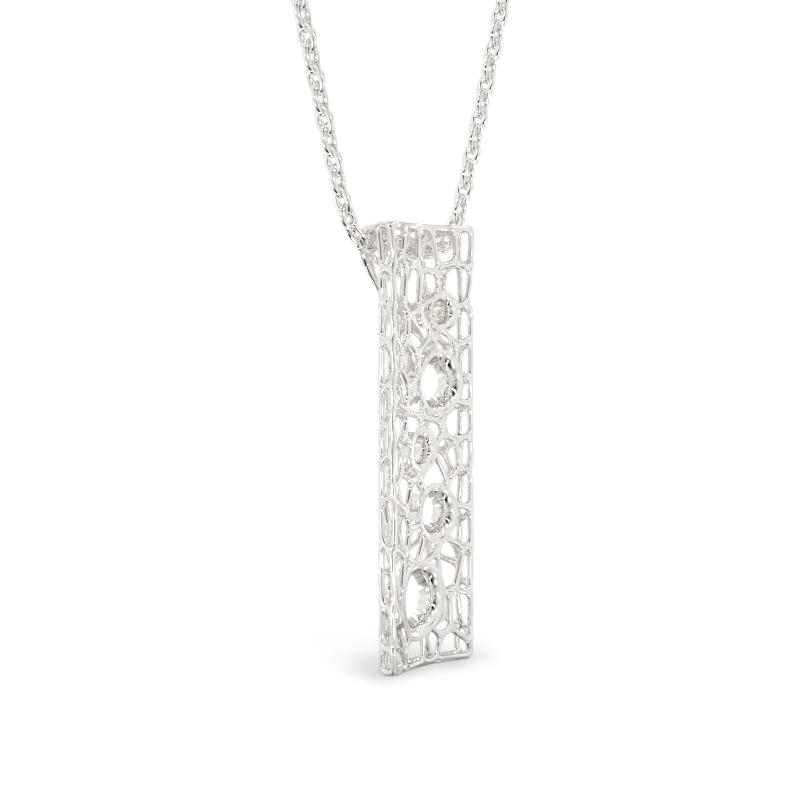 Coral Bubbles Pendant From White Gold2