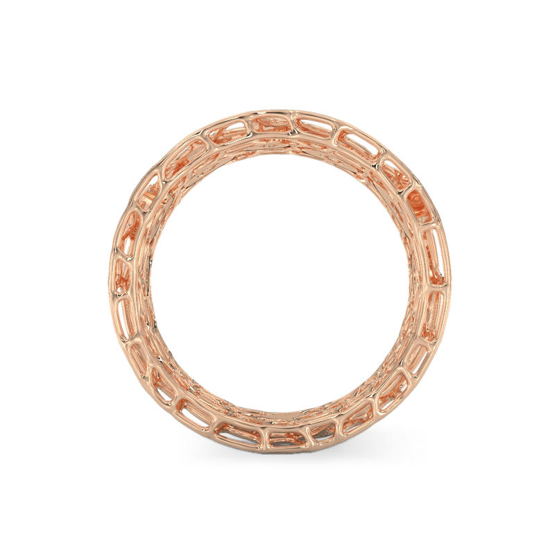 Coral Bubbles Ring With Stones From Rose Gold3