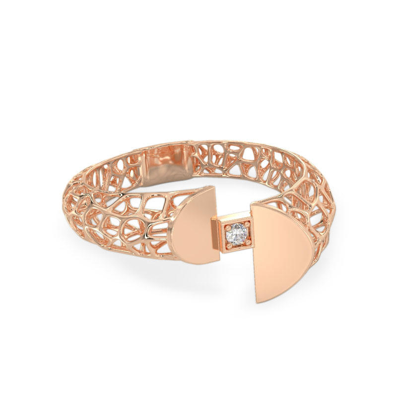 Coral Horns Ring From Rose Gold 2