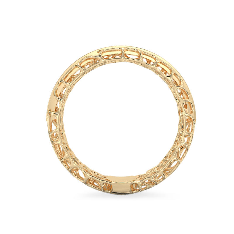 Coral Line Ring From Yellow Gold3