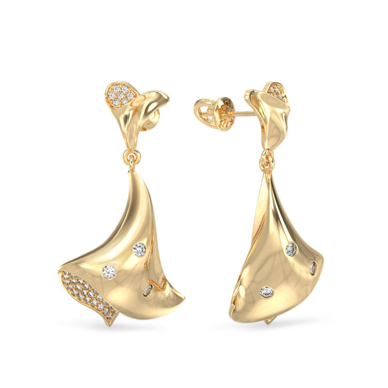 Dancing Gold Zircon Earrings