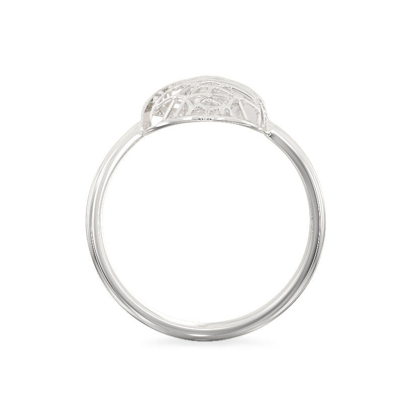 Ficus Leaf White Gold Ring3
