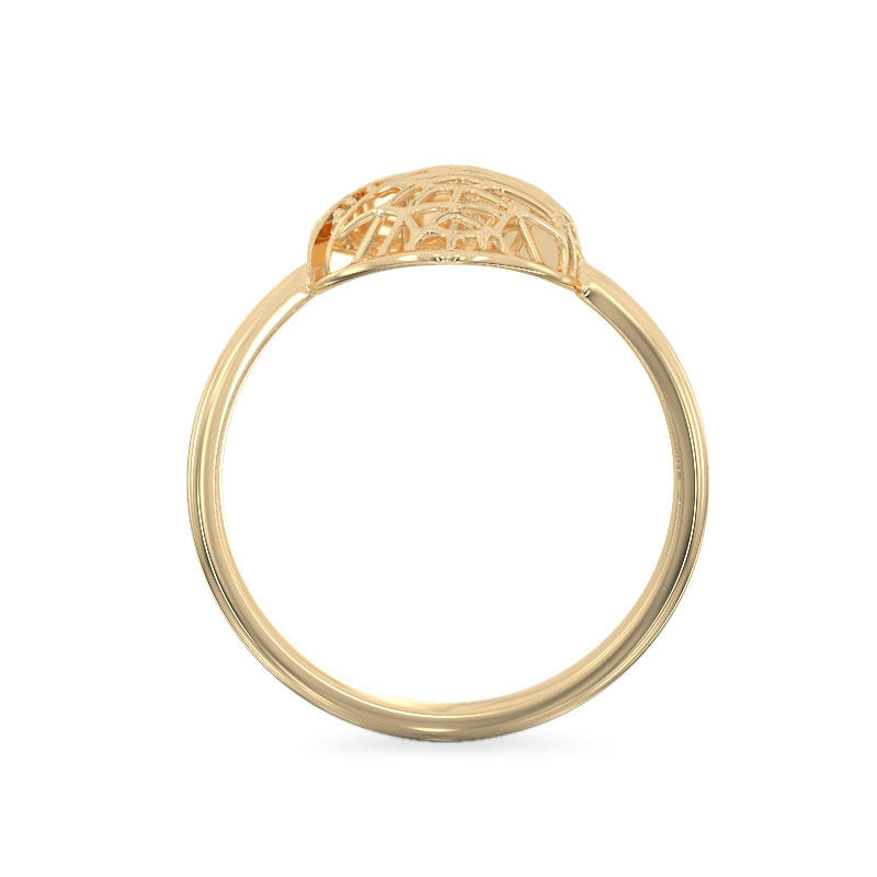 Ficus Leaf Yellow Gold Ring3
