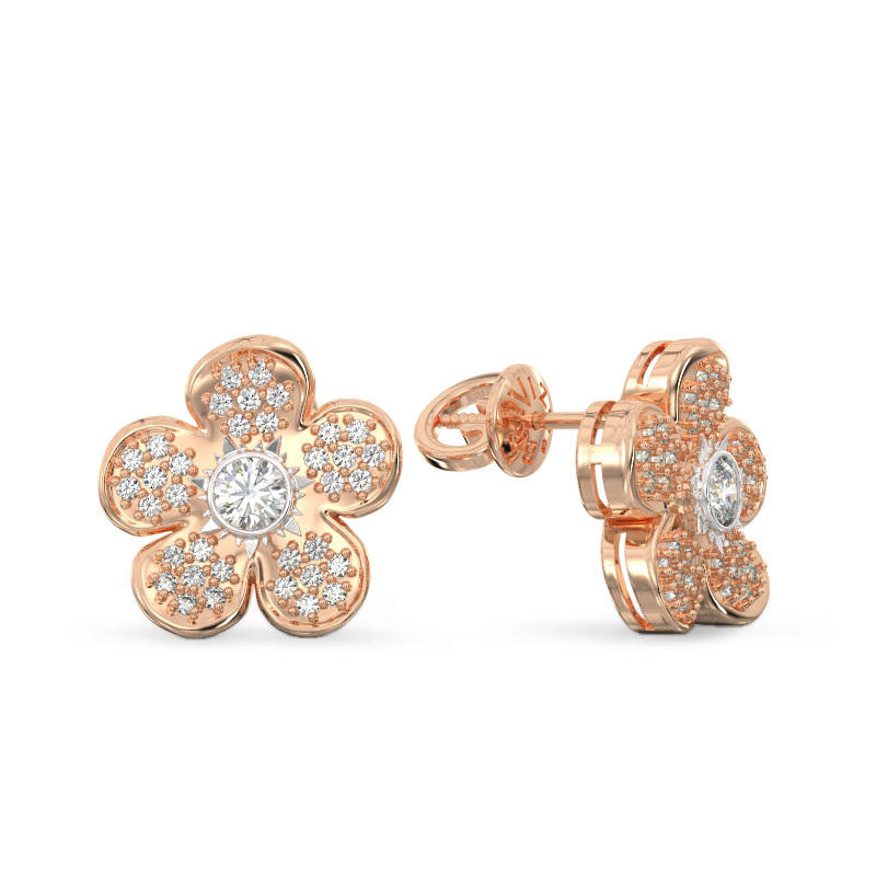 Forget me not Earrings From Rose Gold