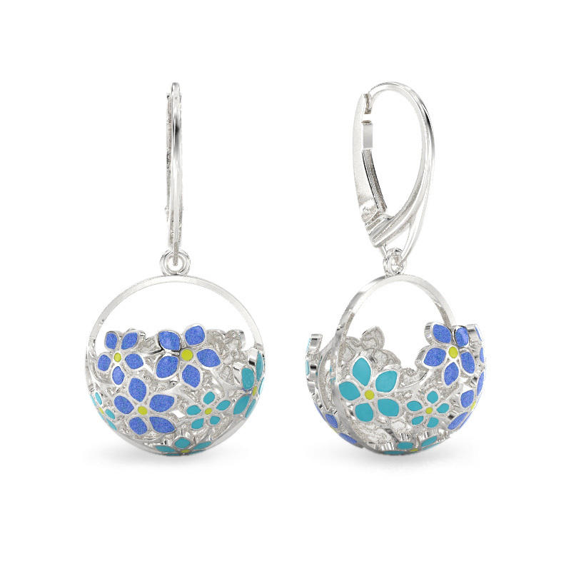 Forget me not Silver Earrings