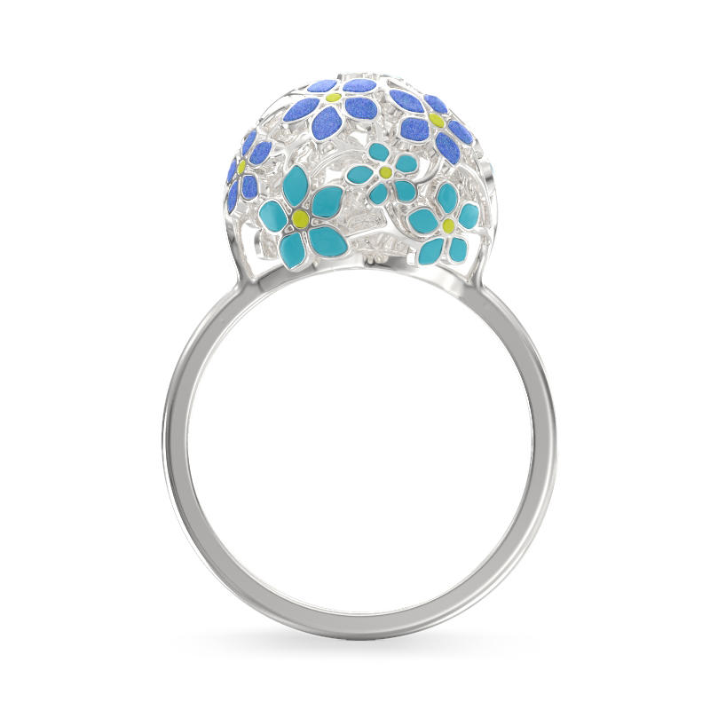Forget me not Silver Ring 3