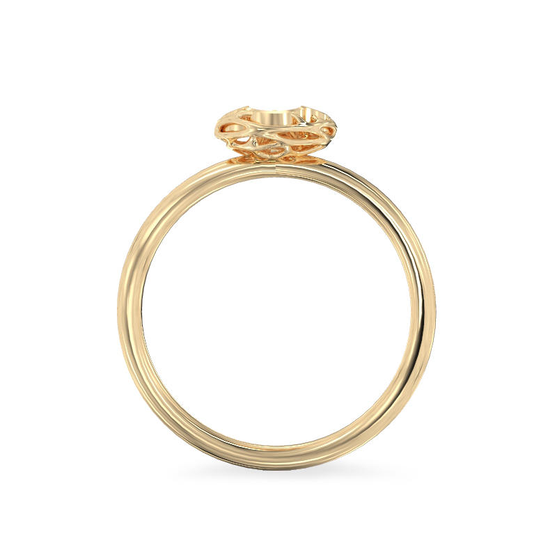 Four Leaf Yellow Gold Ring3