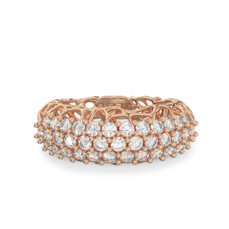 Graceful Coral Rose Gold Ring2