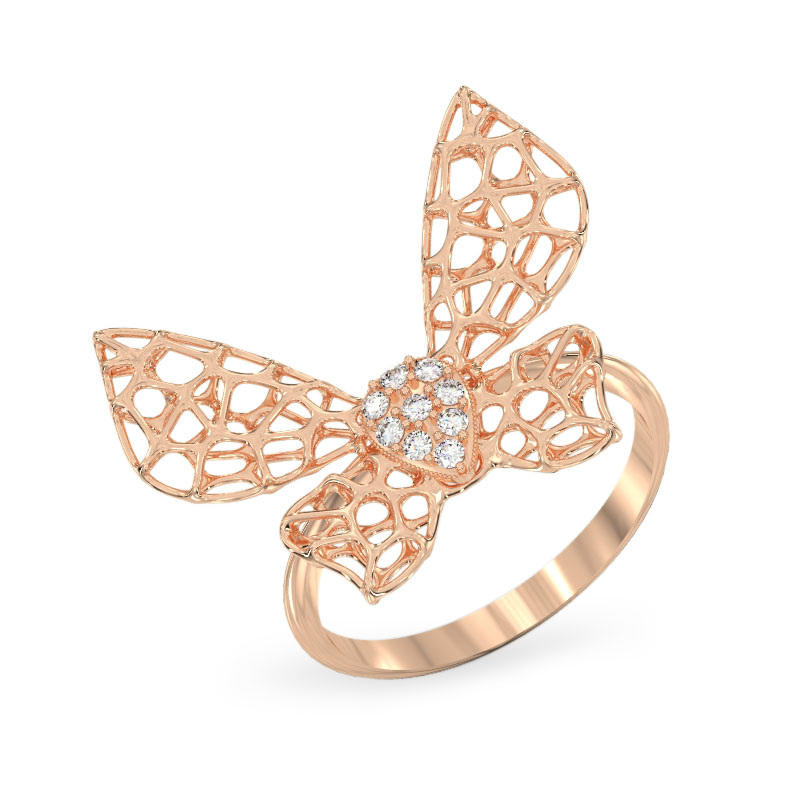 Moth Rose Gold Ring