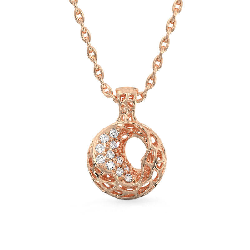 Mystic Coral Pendant From Rose Gold
