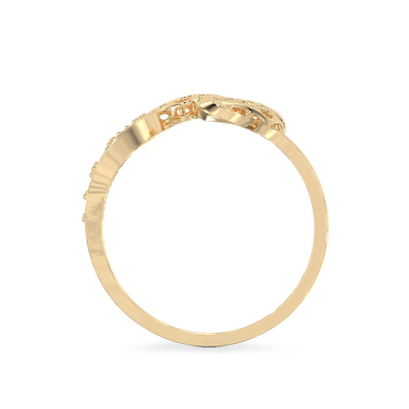 Open Heart Yellow Gold Ring3