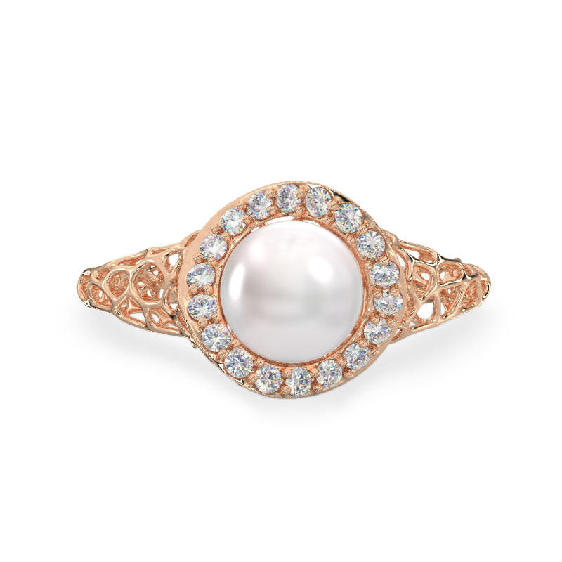 Rich Pearl Rose Gold Ring2