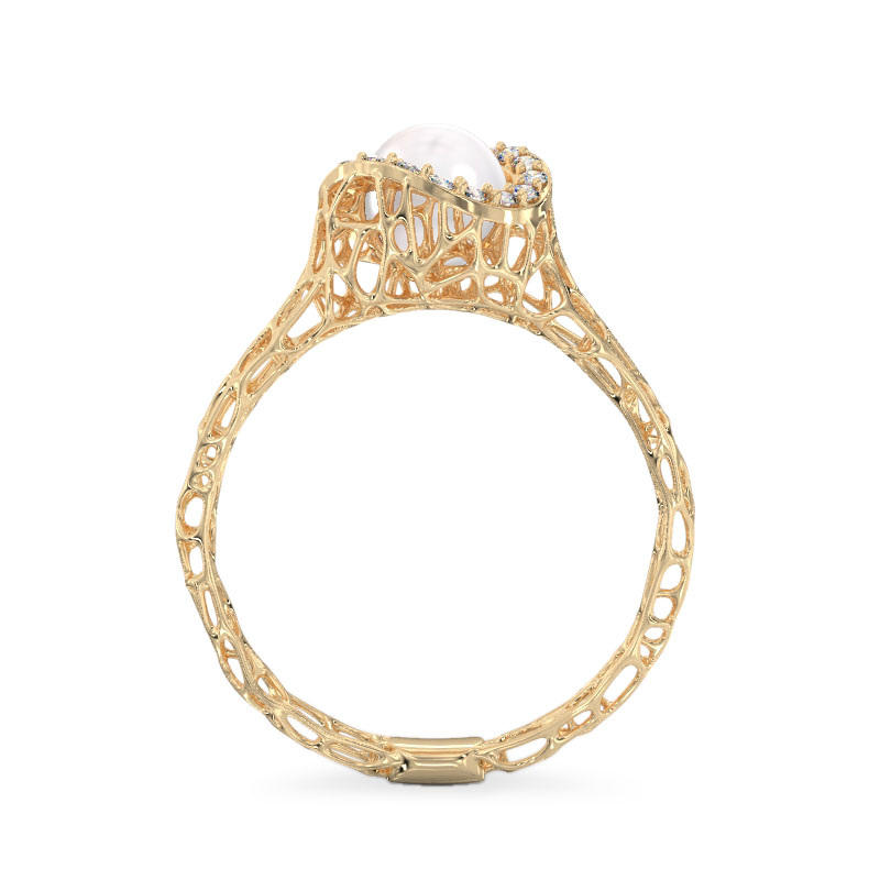 Rich Pearl Yellow Gold Ring3