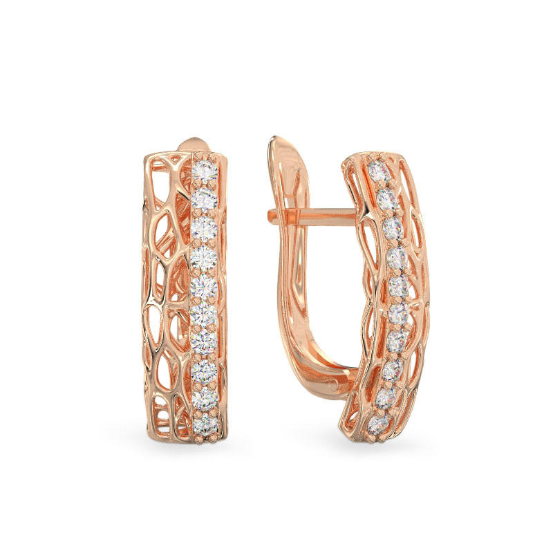 Rigorous Coral Earrings From Rose Gold