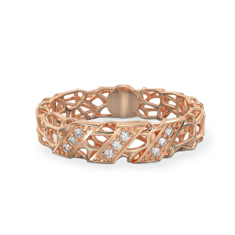 Rose Gold Coral Ring With Diagonals2