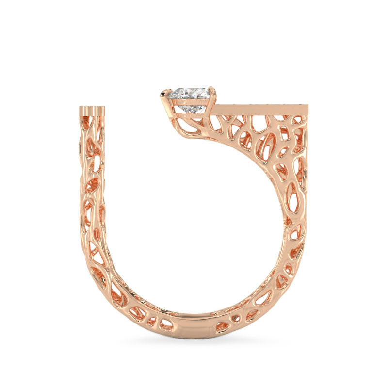 Rose Gold Ring With Heart Stone3