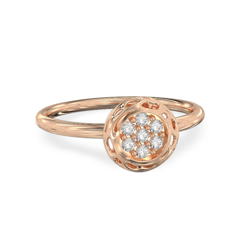 Round Form Rose Gold Ring2