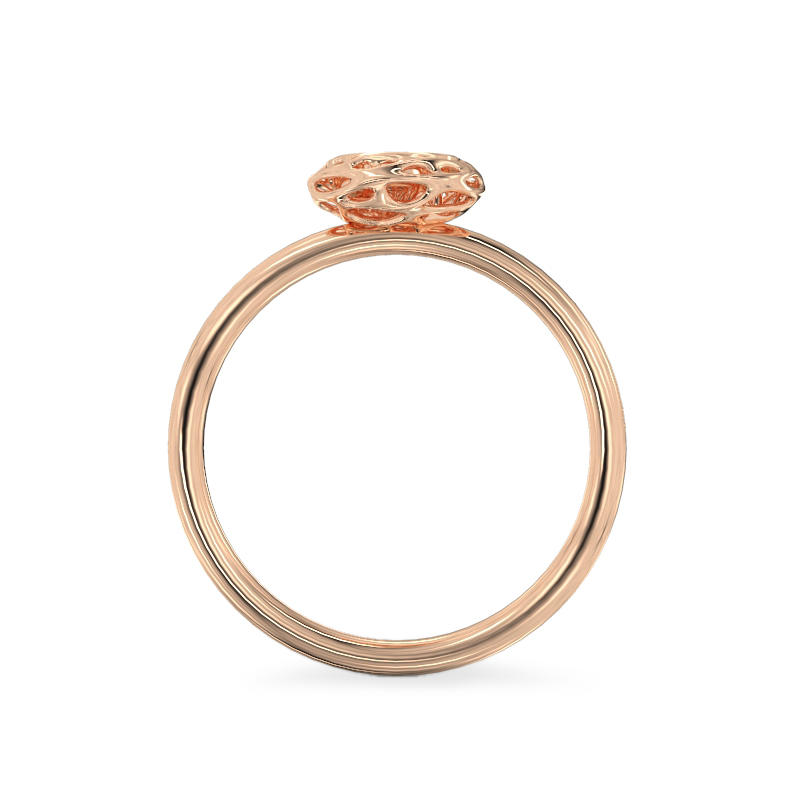 Round Form Rose Gold Ring3