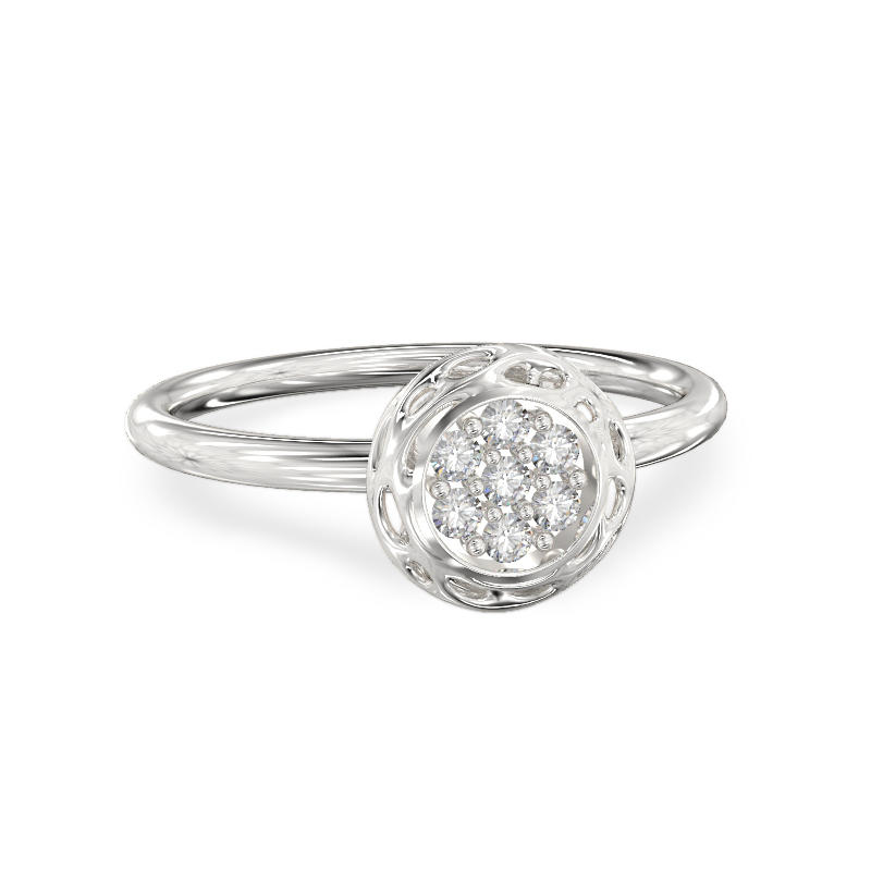 Round Form White Gold Ring2