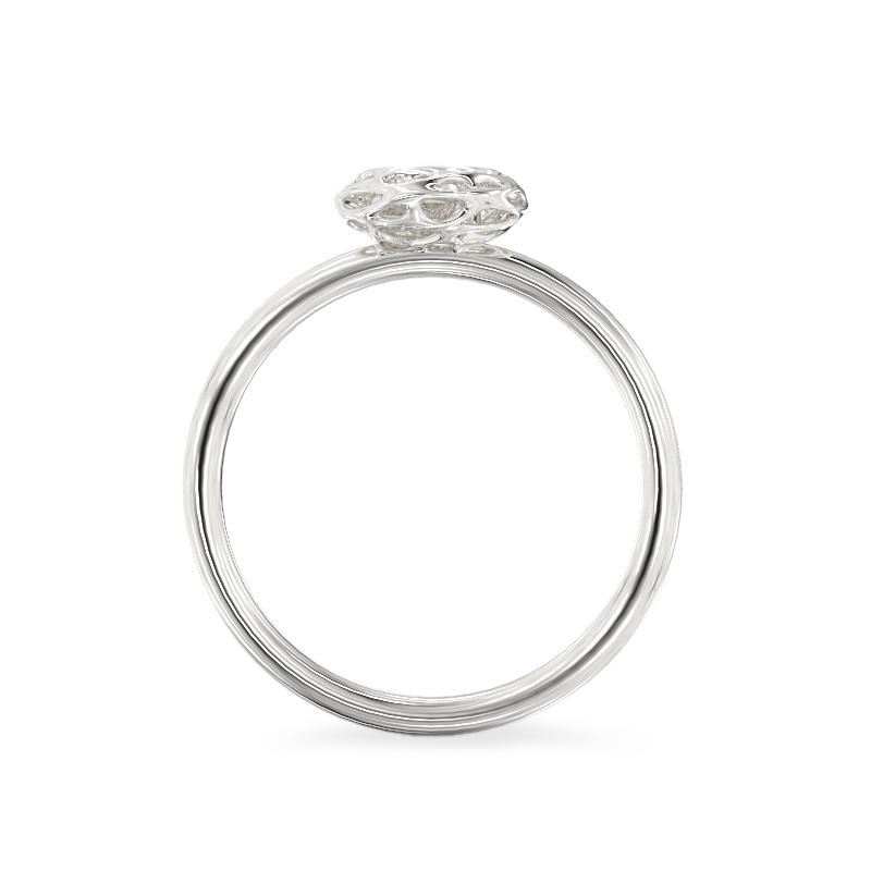Round Form White Gold Ring3