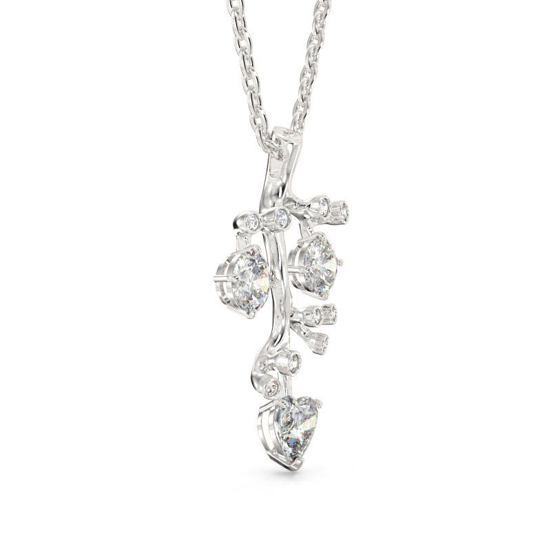 Tree Branch Pendant from White Gold 2