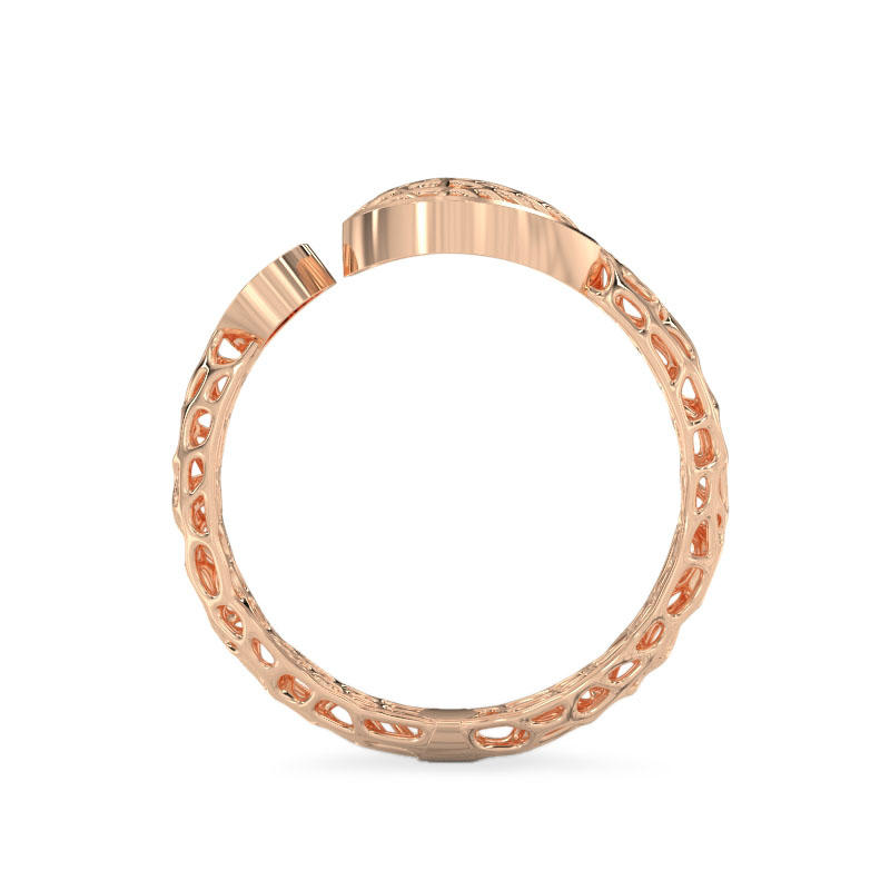 Two hearts rose gold Ring3
