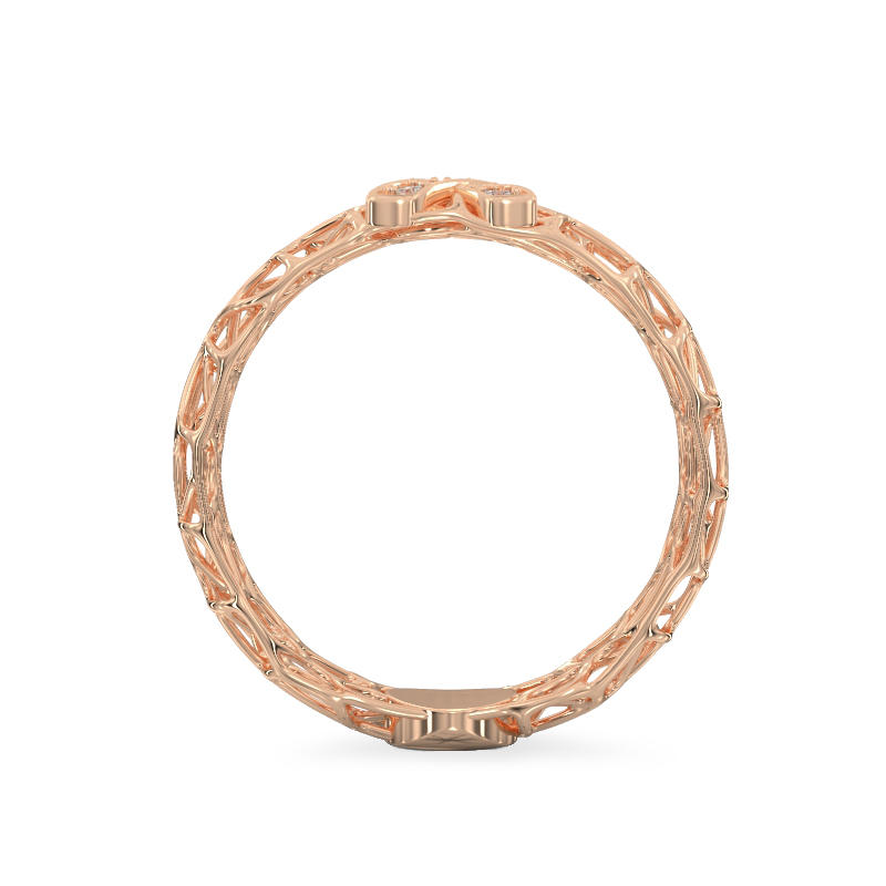 X Coral Ring From Rose Gold3