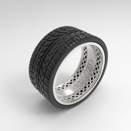Car Tire Silver Ring