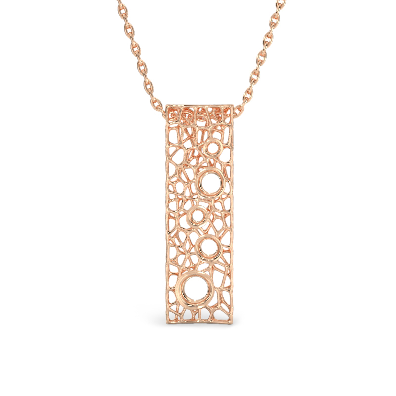 Coral Bubbles Pendant From Rose Gold
