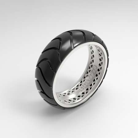 Moto Silver Ring